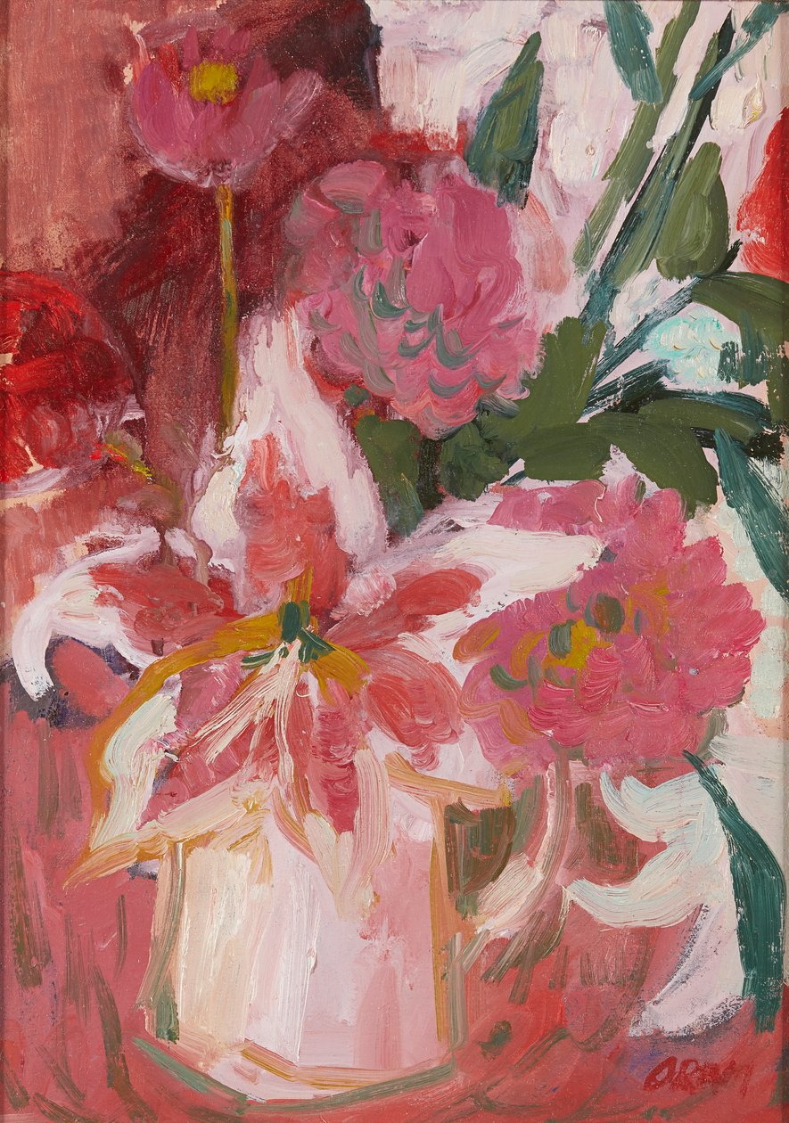 Pink Still-Life (زيت على ظهر السفينة) بواسطة آن أورام