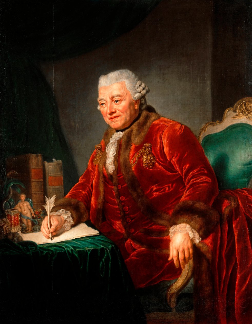 صورة كريستيان أندرياس كوثينيوس (1708-1789) الطبيب الألماني "" لوحة آنا ثربوش-ليسيفسكا (1721-1782) بواسطة آنا دوروثيا ثيربوش