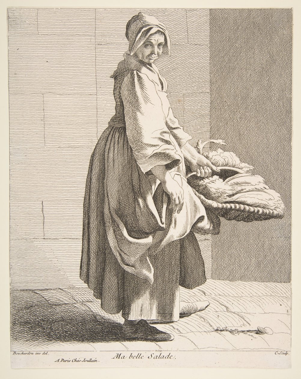 بائع الخس ، 1742. بواسطة آن كلود فيليب دي كايلس
