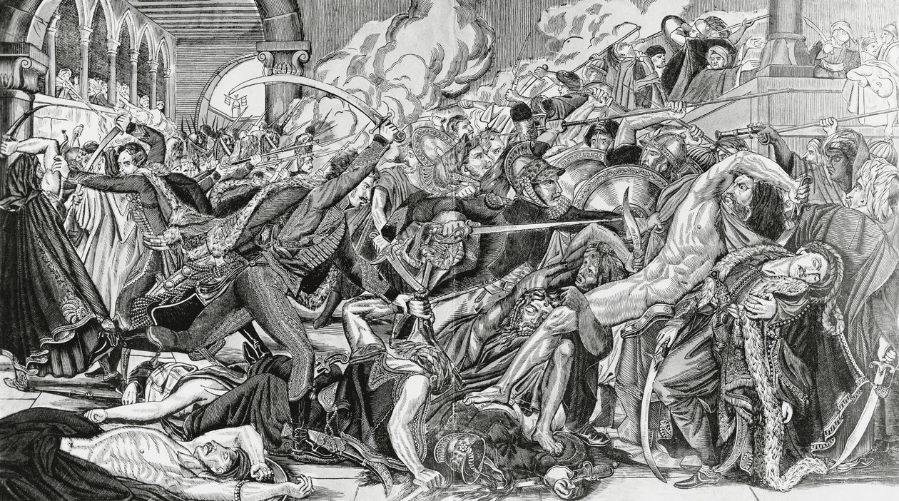 القمع الفرنسي أثناء ثورة القاهرة في 21 أكتوبر بواسطة آن لويس جيروديت دي رويسي تريوسون
