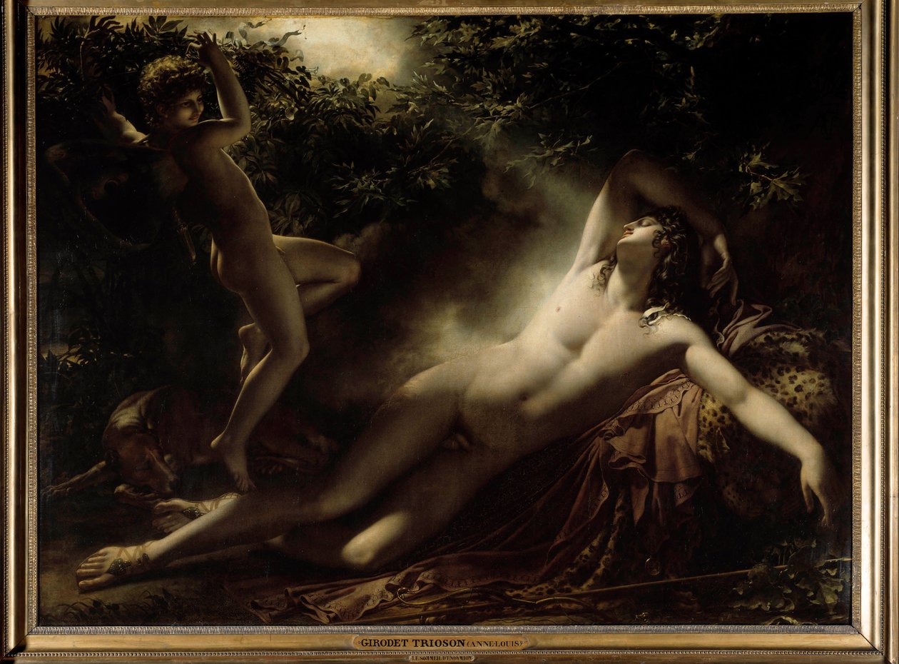 نوم Endymion أو Endymion ، تأثير القمر. لوحة آن لويس جيروديه لروسي تريوسون (روسي تريوسون بواسطة آن لويس جيروديت دي رويسي تريوسون