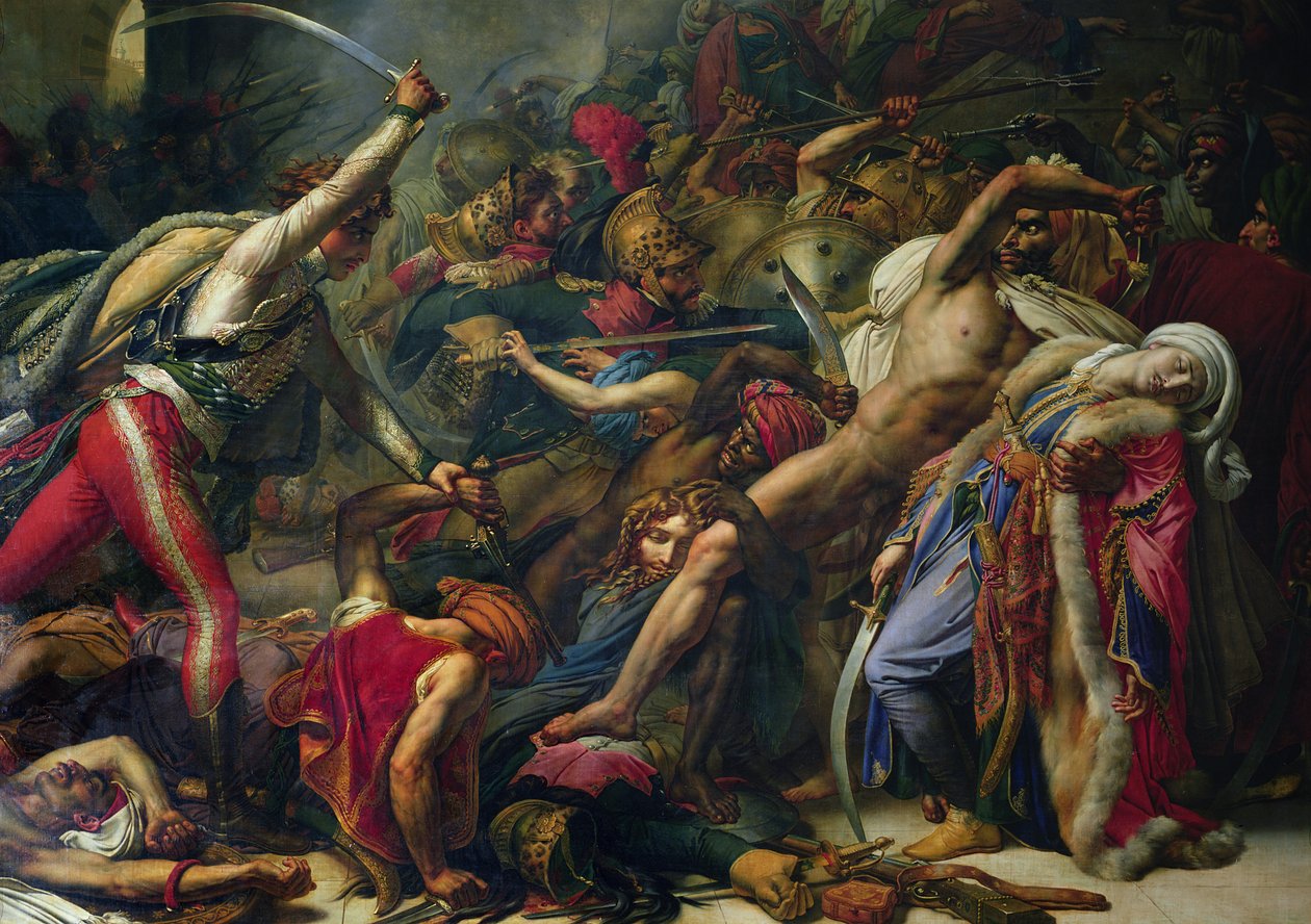 الثورة في القاهرة ، 21 أكتوبر 1798 ، 1810 (تفاصيل 91913) بواسطة آن لويس جيروديت دي رويسي تريوسون