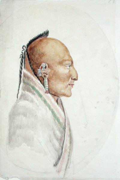 Cachasunghia ، رئيس The Little Osage (ألوان مائية على ورق) بواسطة آن مارجريت هايد دي نوفيل