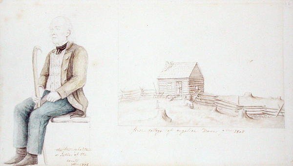 First Cottage of Angelica ، والمستوطن الأول في مقاطعة Allegany ، نيويورك بواسطة آن مارجريت هايد دي نوفيل