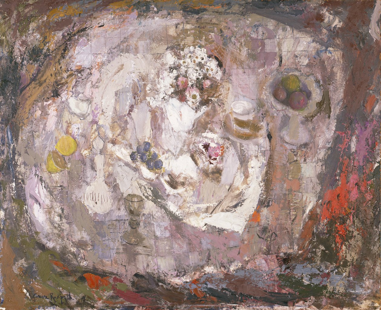 سطح الطاولة ، c.1961 (زيت على لوح صلب) بواسطة آن ريدباث