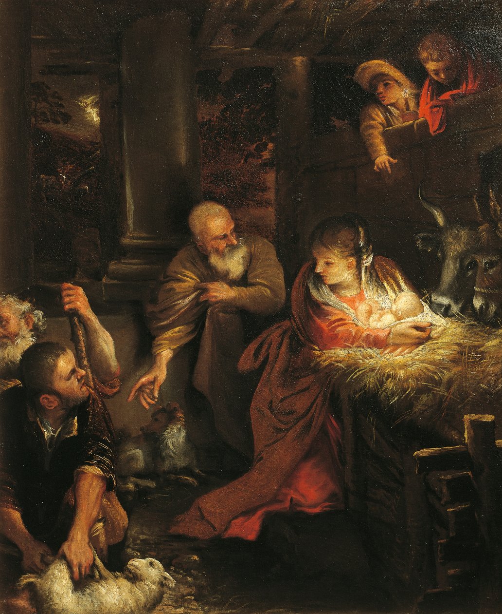 عشق الرعاة (زيت على قماش) بواسطة Annibale (Attr. To) Carracci