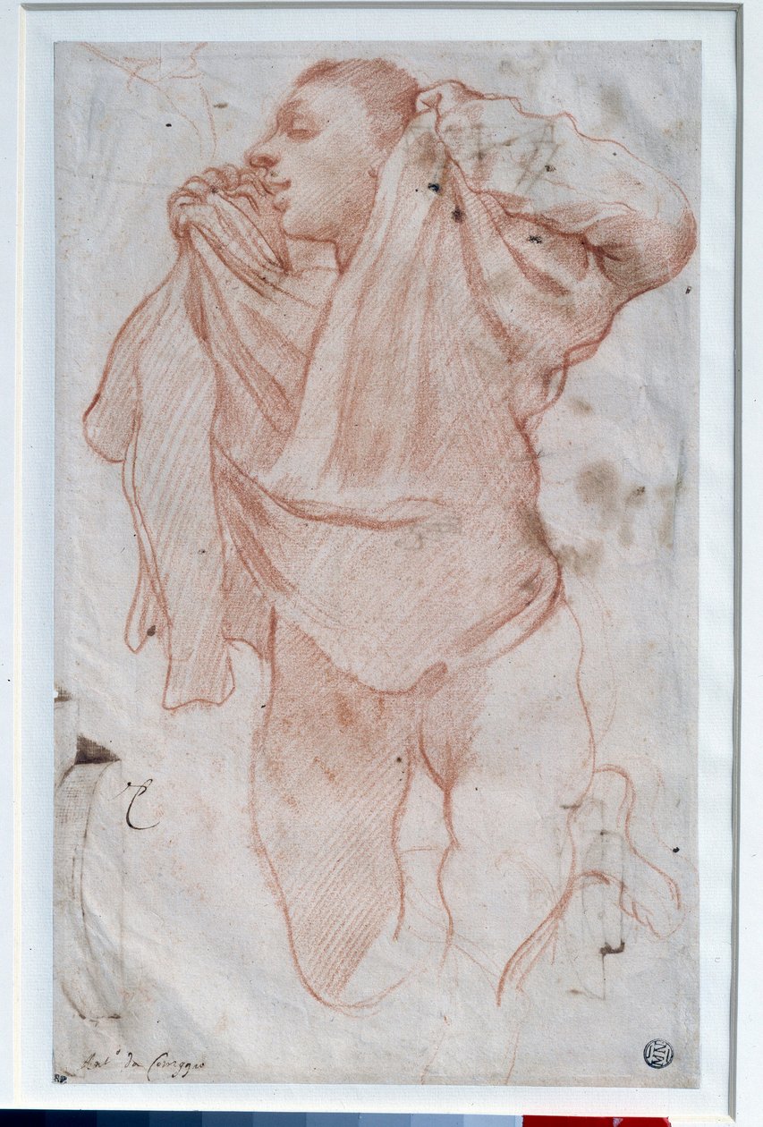 صبي صغير يخلع قميصه رسم لا متفائل - أنيبال كاراتشي دي لو كاراش (1560-1609) شمس. 0.35x0.22 م باريس ، متحف اللوفر بواسطة أنيبال كاراتشي