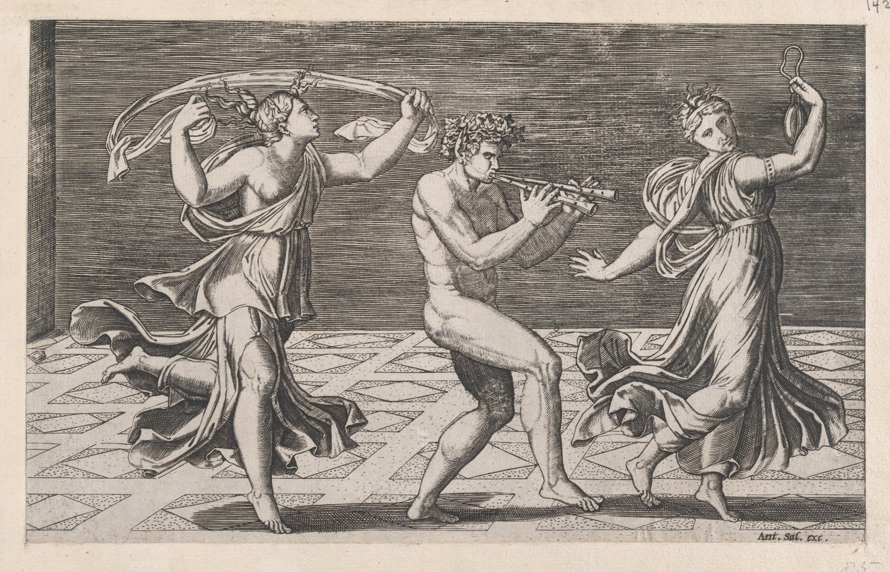 منظار Romanae Magnificentiae: رقصة Fauns و Bacchants ، أوائل القرن السادس عشر ... ، أوائل القرن السادس عشر بواسطة حالا