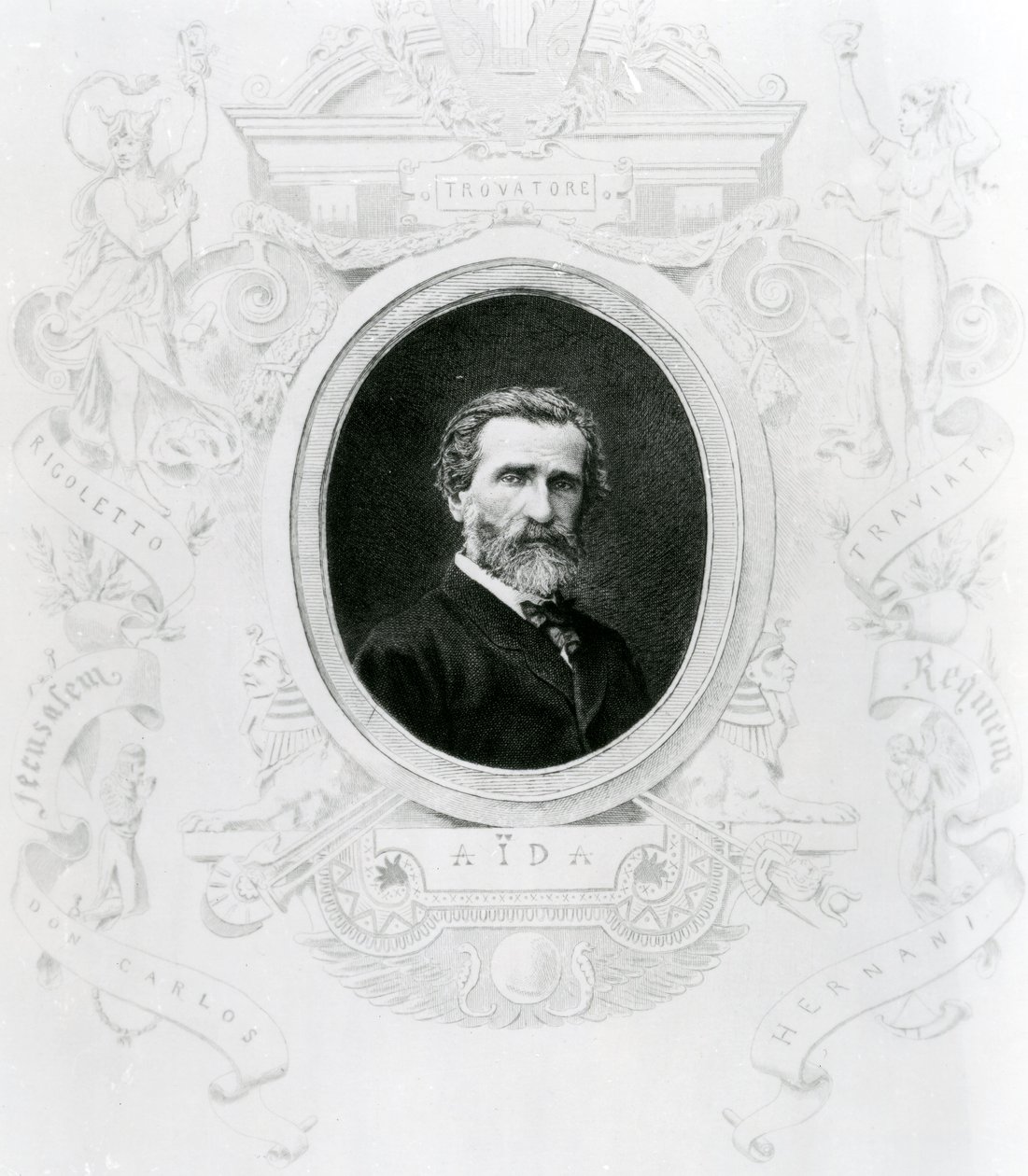 ورقة غلاف الموسيقى لعايدة من قبل جوزيبي فيردي (1813-1901) (الطباعة الحجرية) بواسطة غير معروف غير معروف