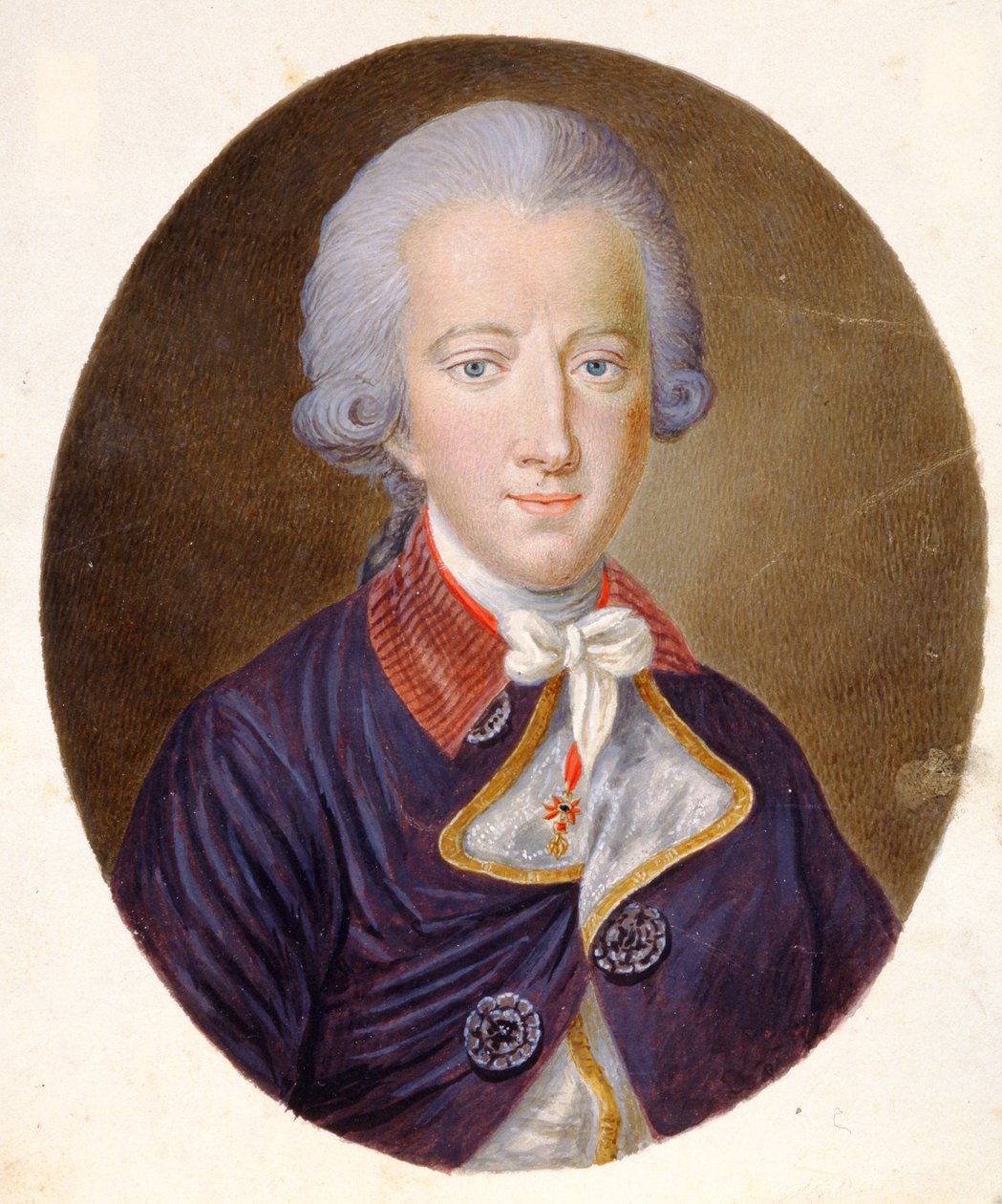 صورة لجوزيف الثاني من ألمانيا (1741-1790) ، الإمبراطور الروماني المقدس ، c.1780 (ألوان مائية) بواسطة غير معروف غير معروف