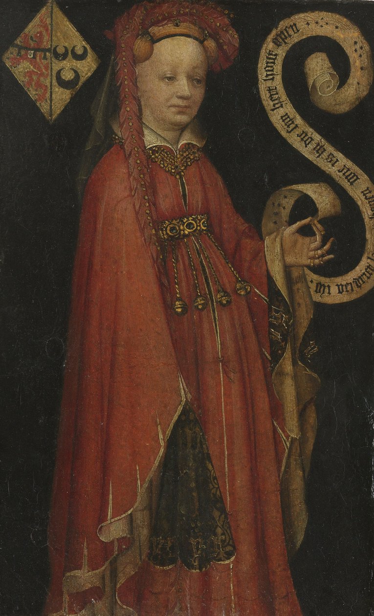 صورة لـ Lysbeth van Duvenvoorde ، c.1430 (زيت على رق) بواسطة غير معروف غير معروف
