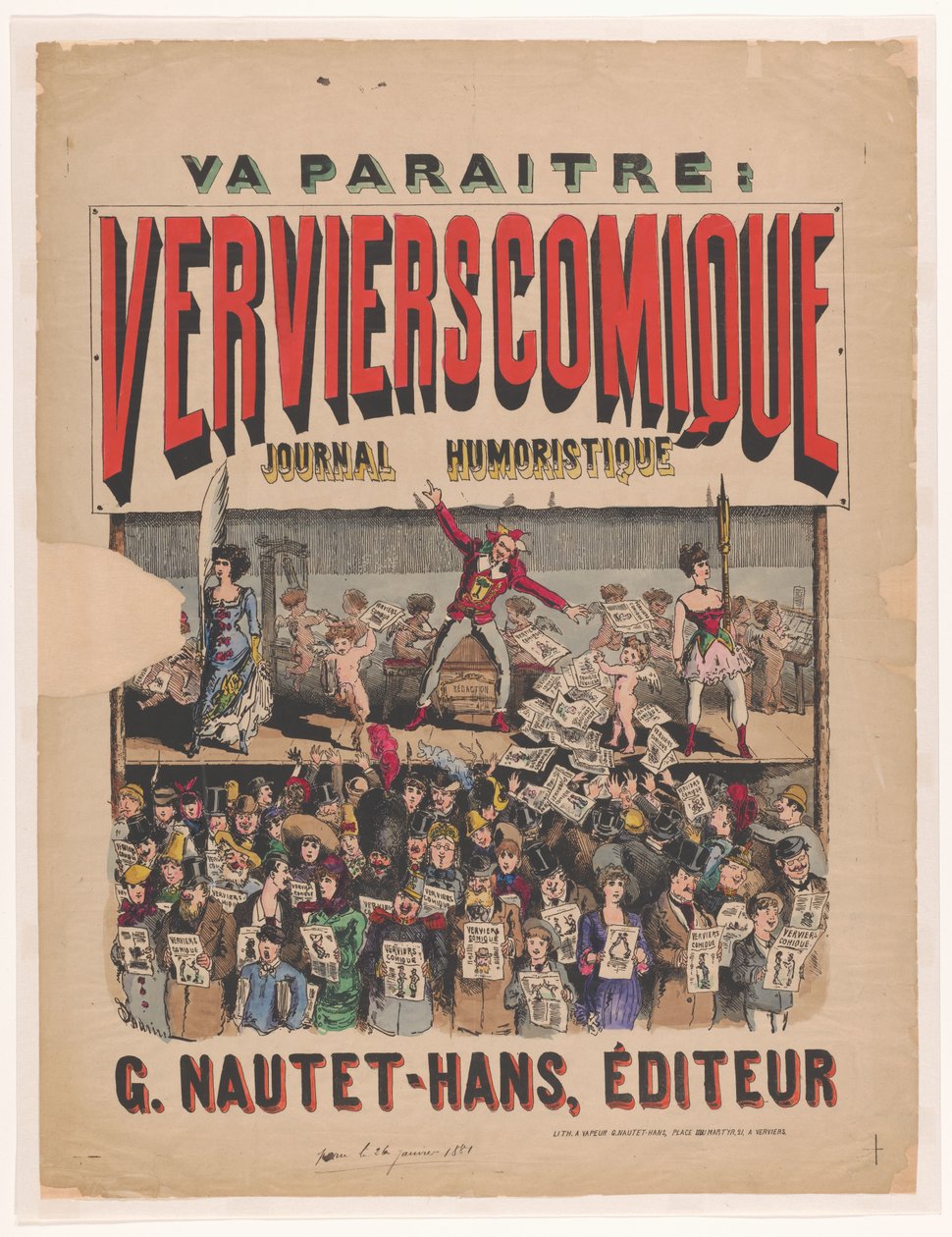 ملصق لمجلة Verviers Comique Journal Humoristique بواسطة مجهول