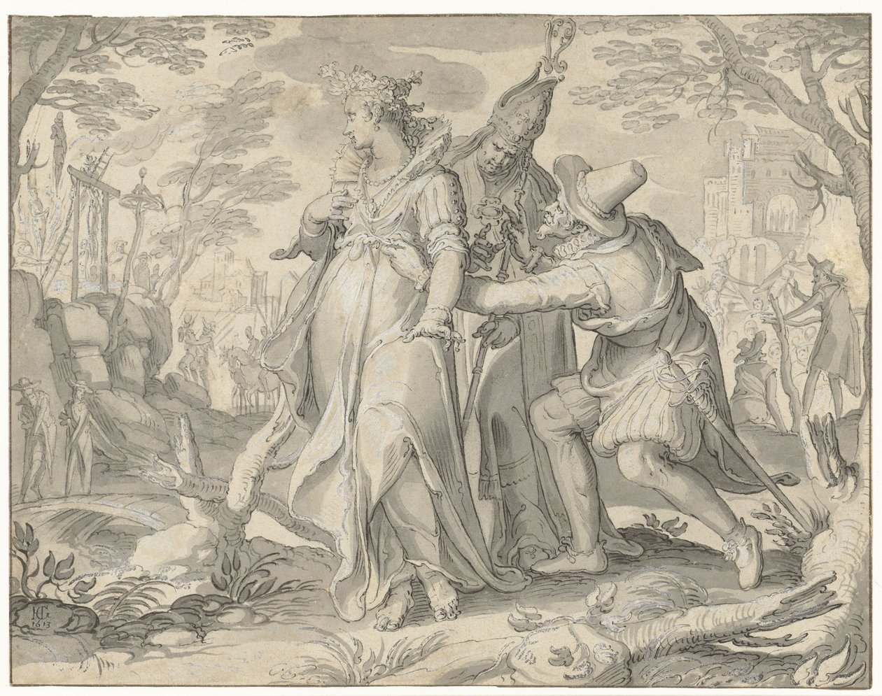 التهديدات لهولندا Allegories Dutch Revolt (عنوان المسلسل) بواسطة مجهول