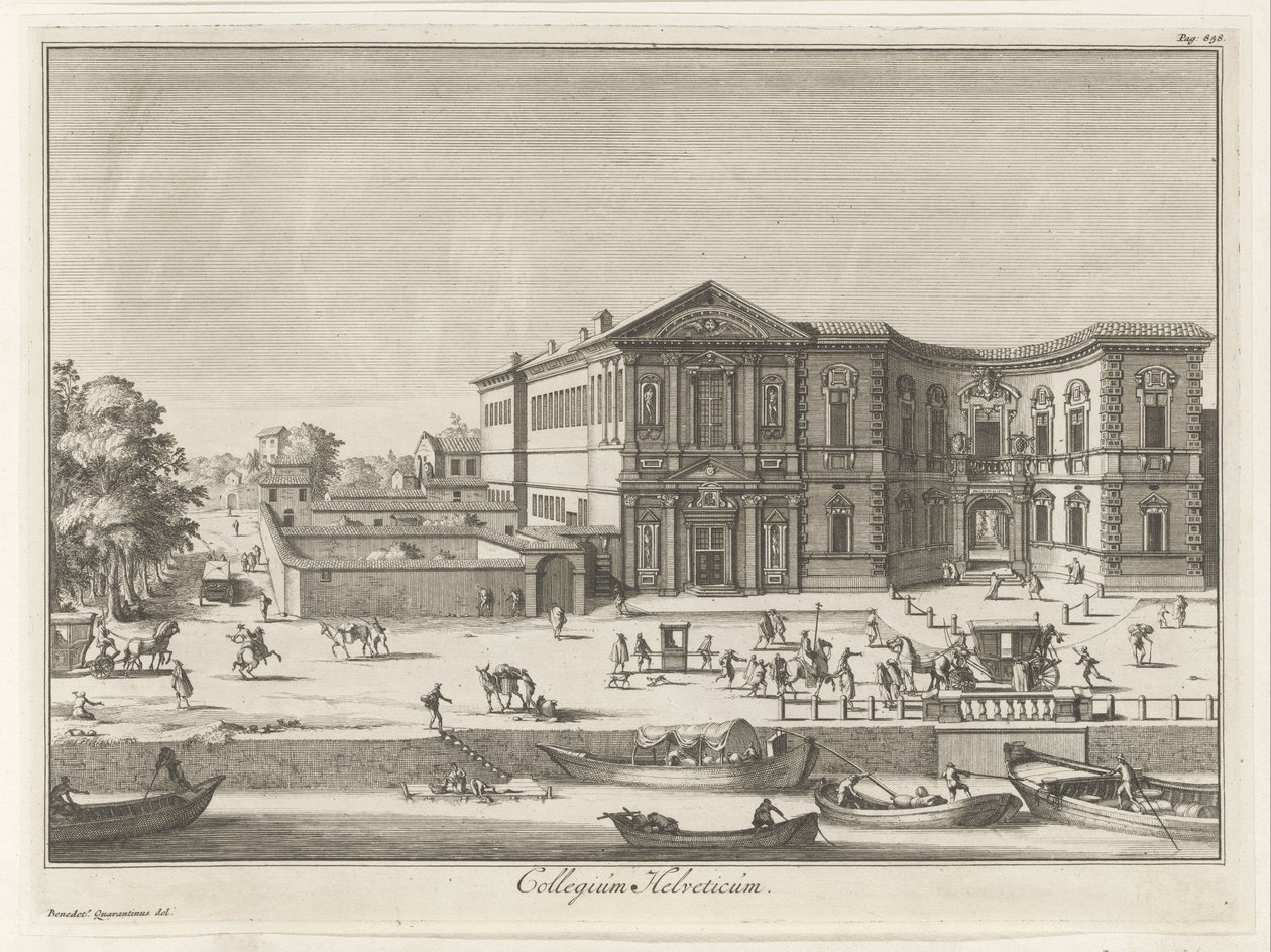 كوليجيو هيلفيتيا في ميلانو Collegium Helveticum (العنوان على الكائن) Magesyn der Italian Buildings (عنوان السلسلة) بواسطة مجهول