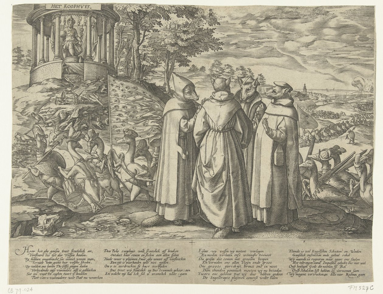 The Geese Chase the Foxes ، ج .1572 بواسطة مجهول