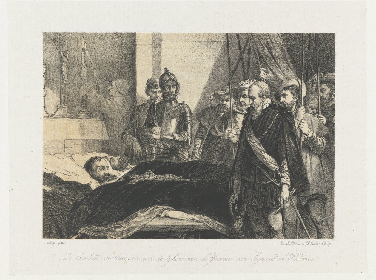 دفع آخر الاحترام لجثث إغموند وهورن ، 1568 آخر تكريم تم دفعه لجثث كونتس إيغموند وهورن (العنوان على الجسم) بواسطة مجهول