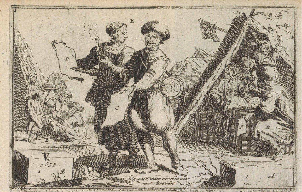 الباتافيون الشجعان ، 1673 The Brave Bataviers / Le vaillans Bataviers (العنوان على الكائن) بواسطة مجهول