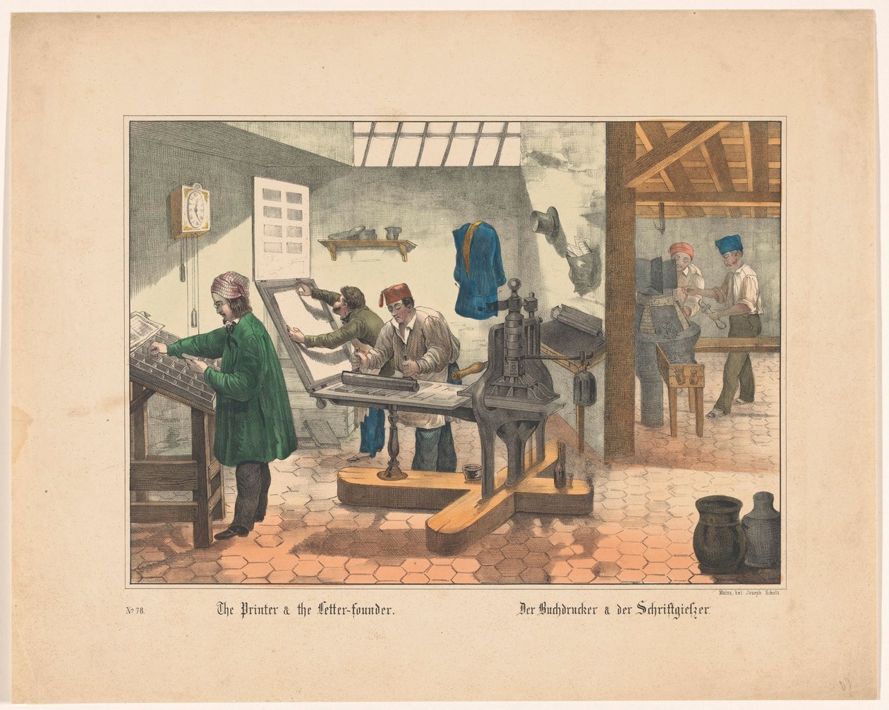 Drukkerij و lettergieterij الطابعة ومؤسس Lettter (العنوان على الكائن) بواسطة مجهول