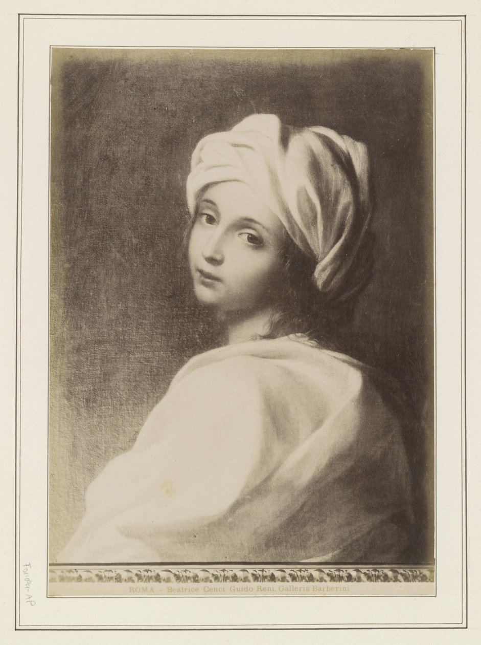 استنساخ صورة لرسمة غويدو ريني (منسوبة) تصور بياتريس سينسي روما - بياتريس سينسي ، جيدو ريني. غاليريا باربيريني (العنوان على الكائن) بواسطة مجهول