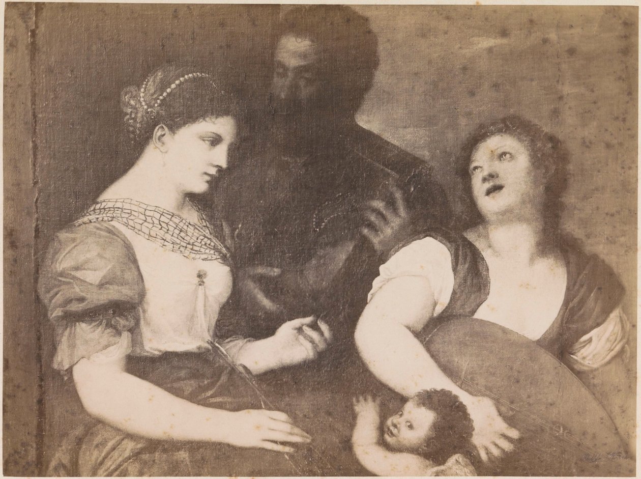 إعادة إنتاج الصورة للرسم Allegory of Love بعد Titian Tizian Allegory (العنوان على الكائن) Kaiserl. كونيجل. معرض في فيينا (عنوان المسلسل على الكائن) بواسطة مجهول