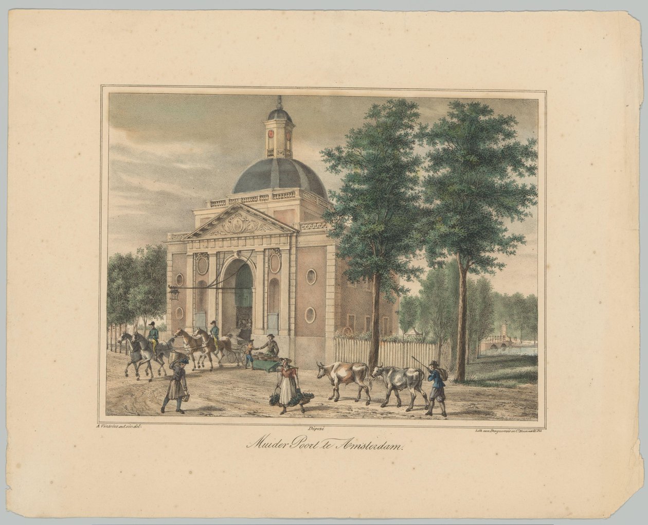 منظر نهر Muiderpoort في أمستردام Muider Poort في أمستردام (العنوان على الكائن) مناظر للبوابات الست الرئيسية لمدينة أمستردام. 1st Cahier (عنوان المسلسل) بواسطة مجهول