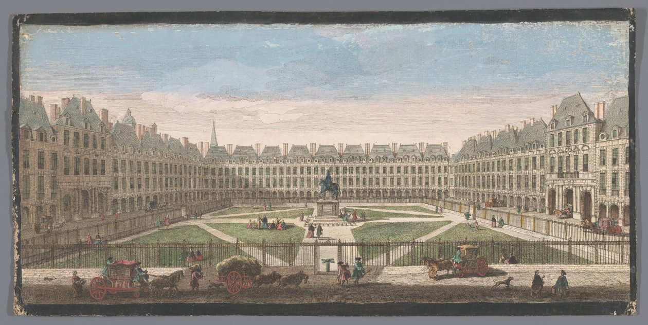 منظر لـ Place Royale في Paris Vûë de la Place Royal (العنوان على الكائن) بواسطة مجهول