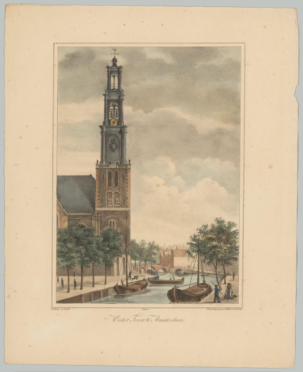 منظر ل Westertoren في أمستردام Westertoren في أمستردام (العنوان على الكائن) مناظر للأبراج الرئيسية الستة لمدينة أمستردام. 2nd Cahier (عنوان المسلسل) بواسطة مجهول