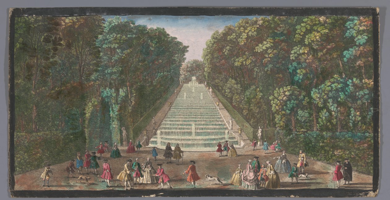 منظر لشلالات حديقة Château de Marly Vue de la cascade de Marli (العنوان على الكائن) بواسطة مجهول