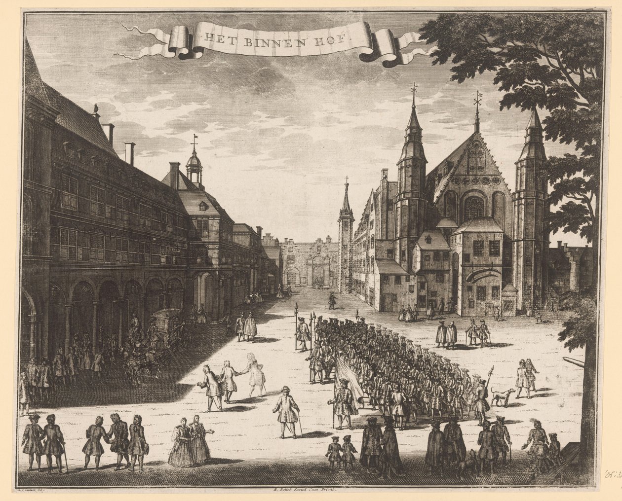 منظر لـ Binnenhof في لاهاي The Binnenhof (العنوان على الكائن) بواسطة مجهول