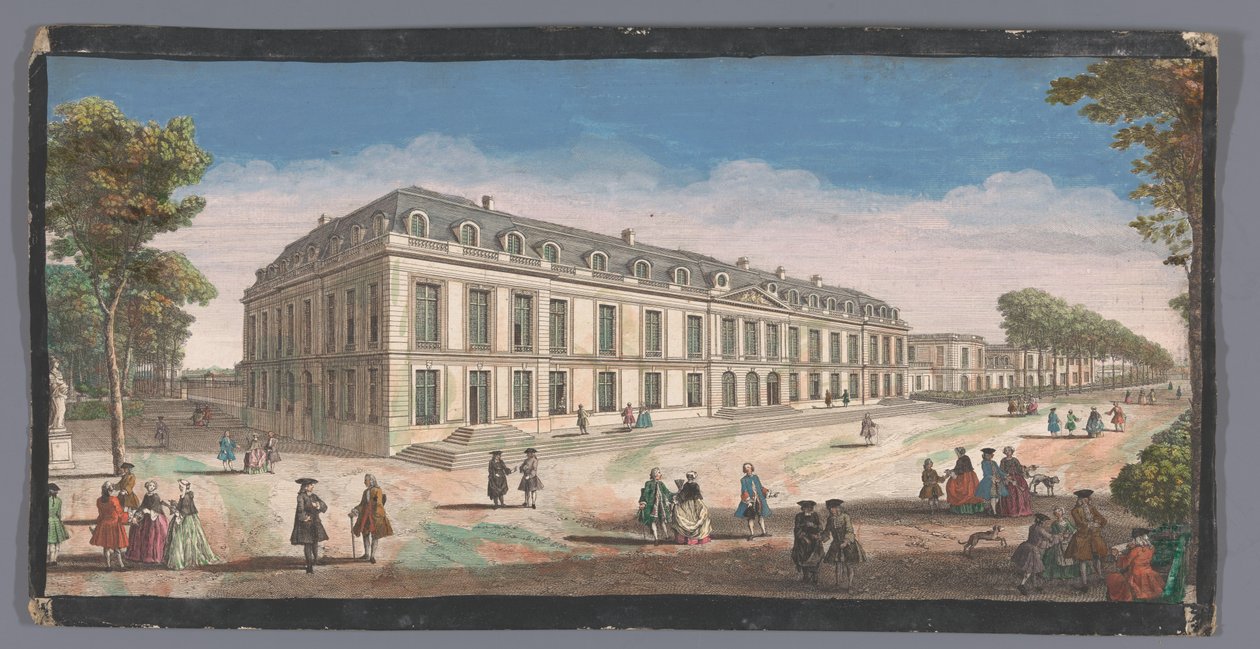 منظر لـ Château de Choisy يُرى من الحديقة Vüe ​​de la Maison Royalle de Choisy du côté du jardin (العنوان على الكائن) بواسطة مجهول