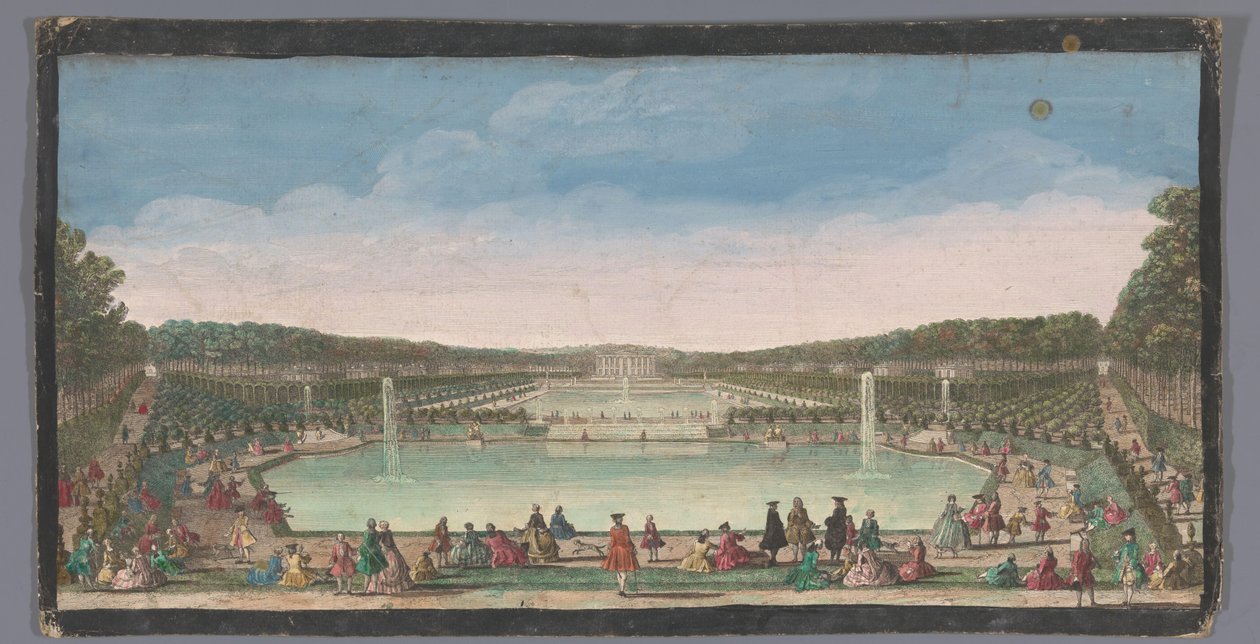 منظر لشاتو دو مارلي جائزة Vue du Chateau de Marli du bas du grand parterre (العنوان على الكائن) بواسطة مجهول