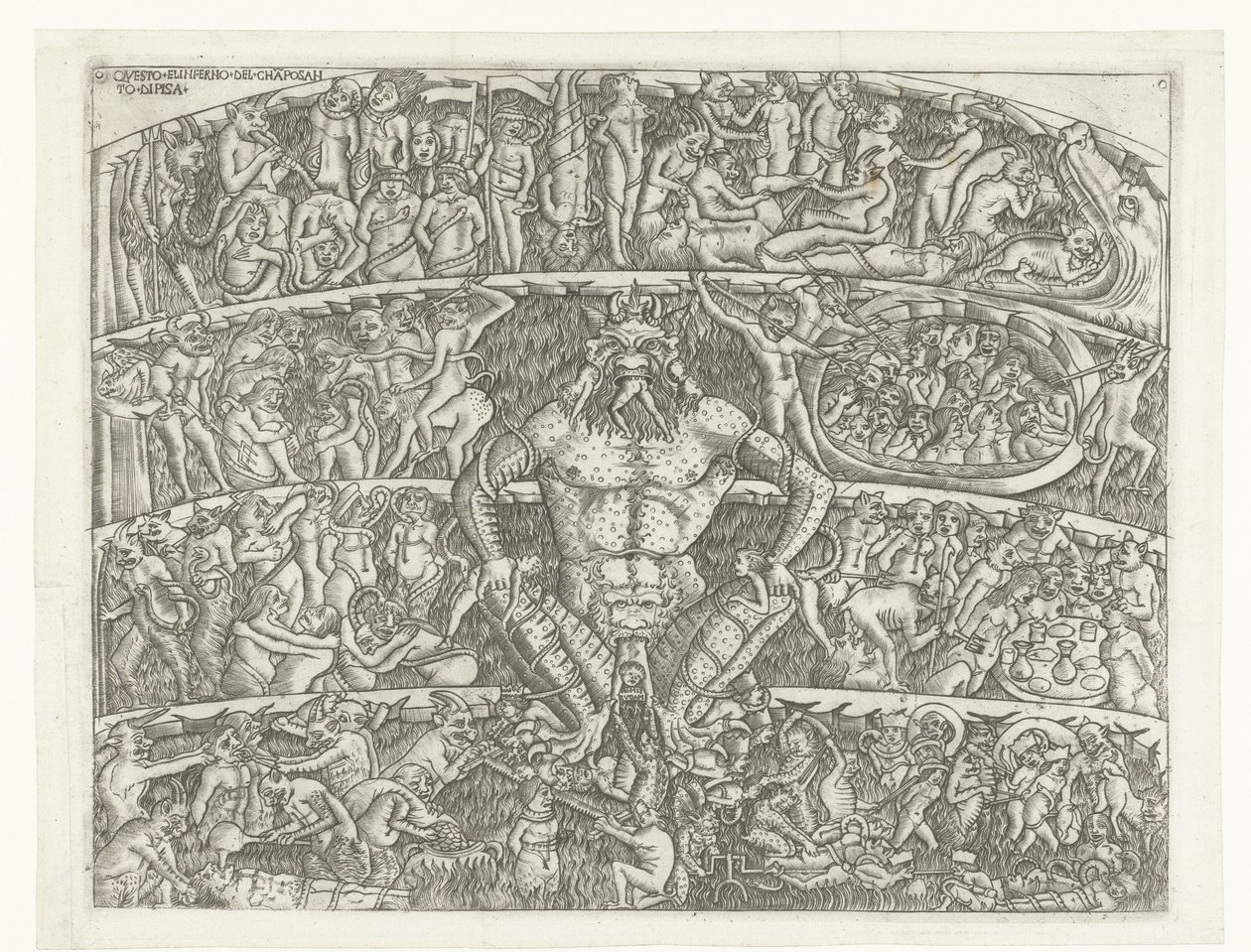 الجحيم مع الشيطان وعقاب الشياطين للخطاة Questo el inferno del chapo santo di Pisa (العنوان على الكائن) بواسطة مجهول