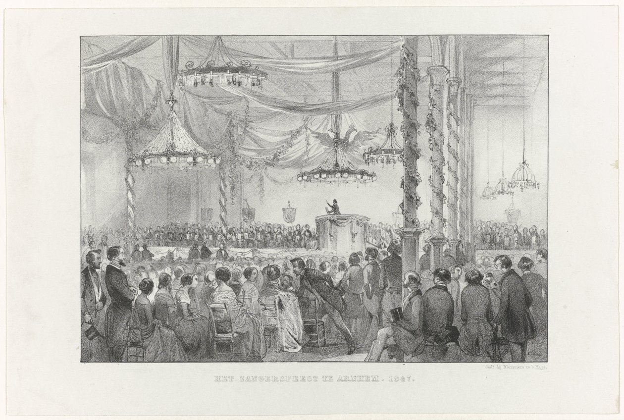 The Zangersfeest في أرنهيم ، 1847 (العنوان على الكائن) بواسطة مجهول