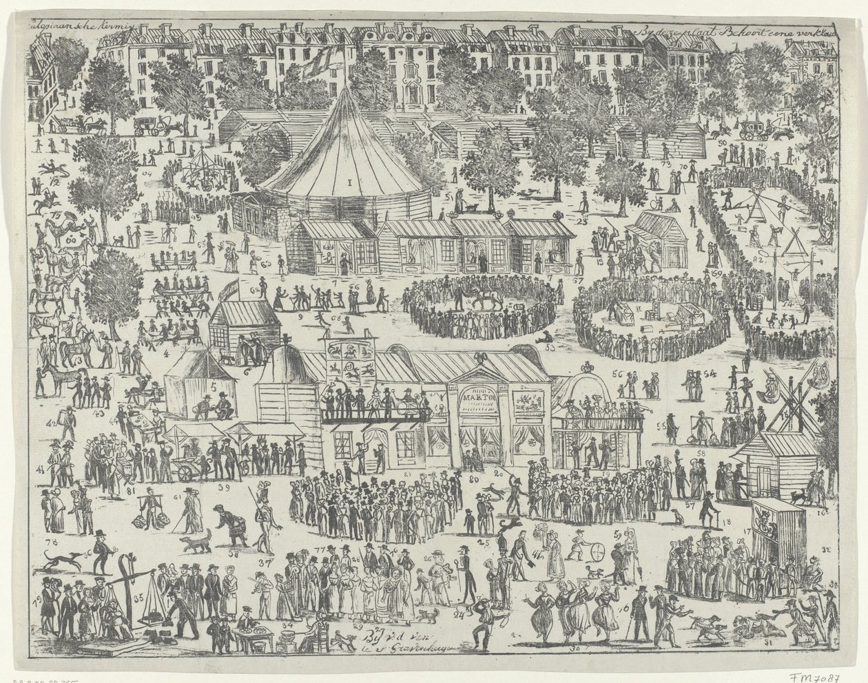 معرض في ساحة في لاهاي ، 1845 معرض Eutopian (العنوان على الكائن) بواسطة مجهول