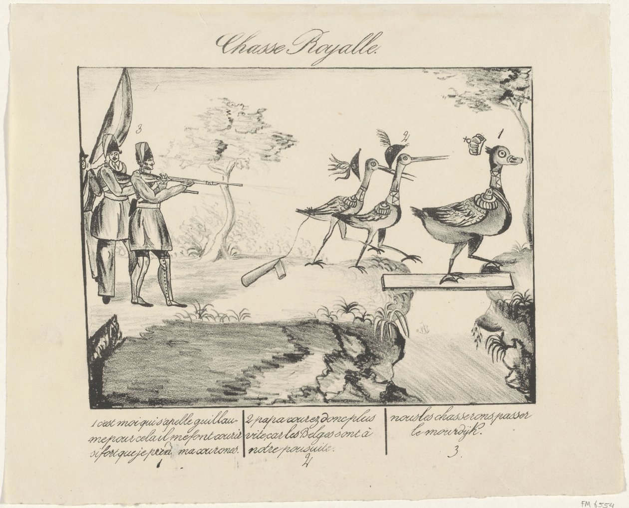 رويال هانت ، 1830 Chasse Royalle (العنوان على الكائن) بواسطة مجهول