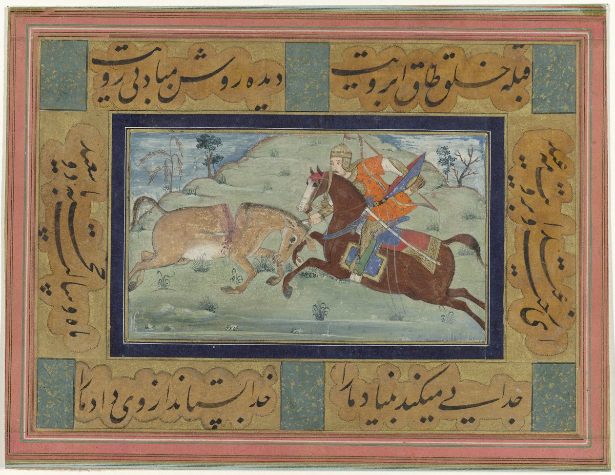 المحارب على ظهور الخيل يقطع الحمار بواسطة مجهول