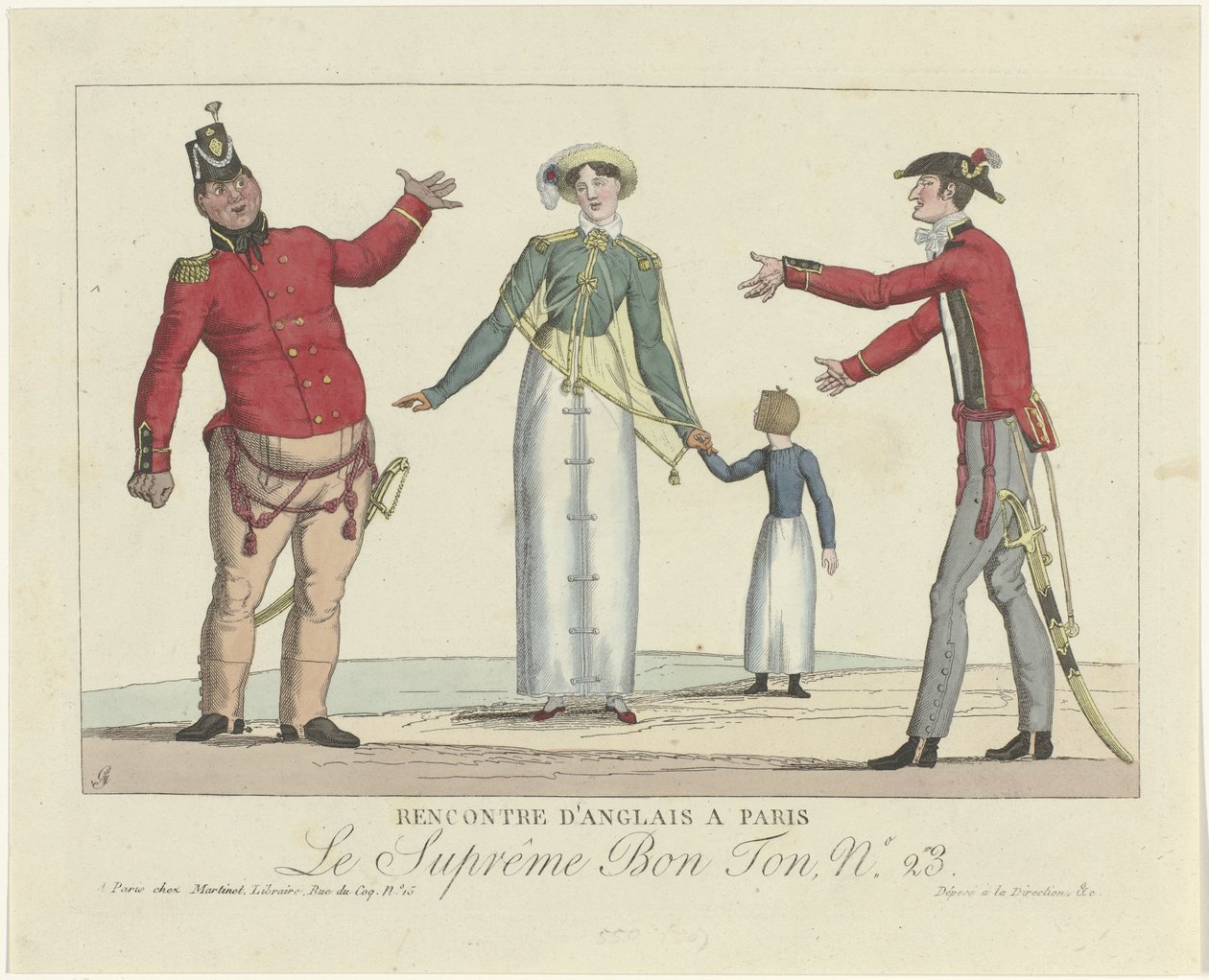 Le Suprême Bon Ton، 1800-1815، No. 23: لقاء اللغة الإنجليزية في باريس بواسطة مجهول
