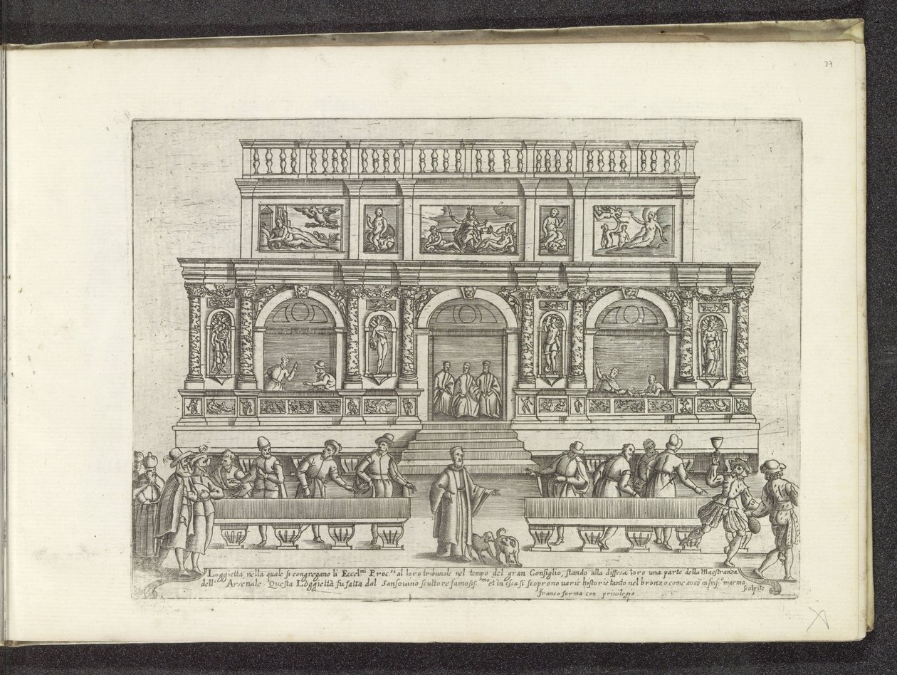 Loggetta del Sansovino op het San Marcoplein te Veneti Scènes uit het Venetiaanse leven (عنوان المسلسل) Habiti d