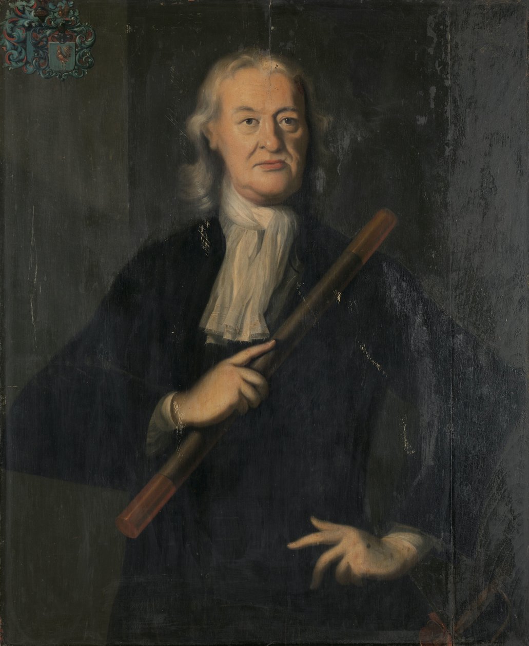 ماثيو دي هان (1725-1729) صورة لماثيوس دي هان ، الحاكم العام لجزر الهند الشرقية الهولندية بواسطة مجهول