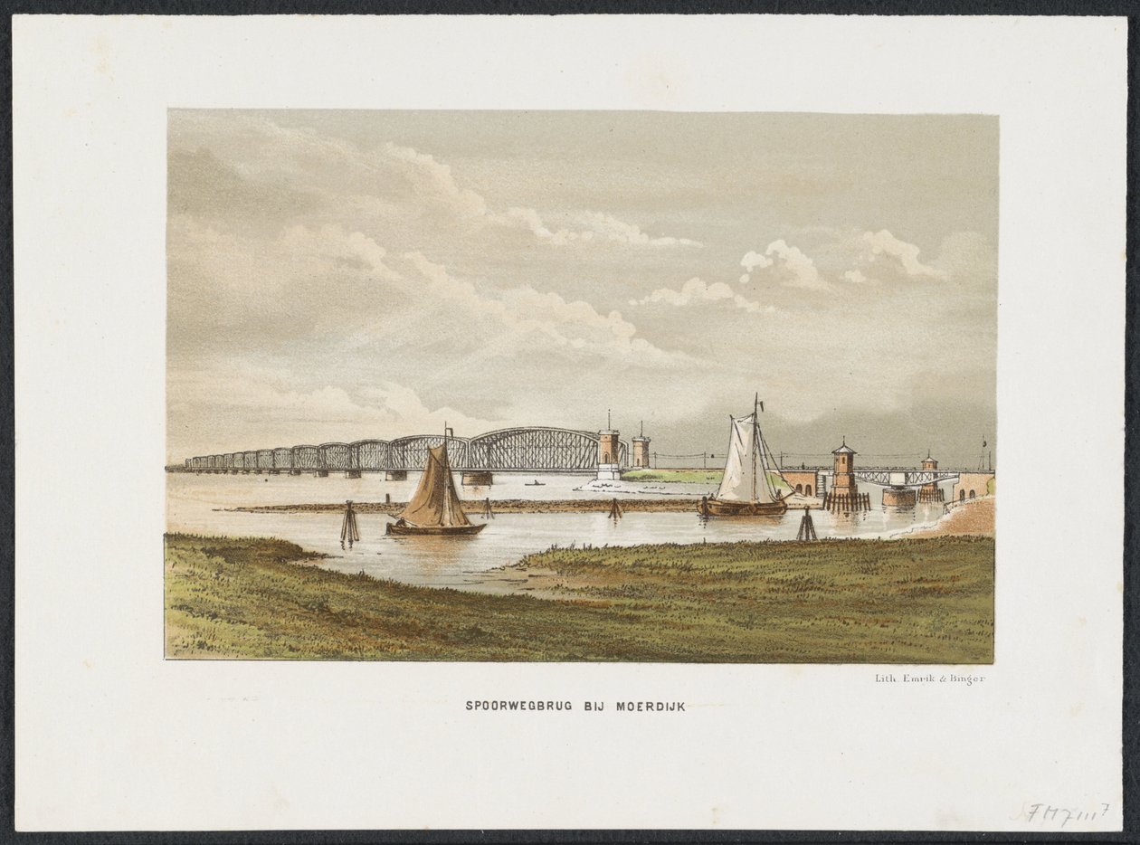 جسر Moerdijk ، 1871 جسر للسكك الحديدية في Moerdijk (العنوان على الكائن) جسور السكك الحديدية الرئيسية في هولندا (عنوان السلسلة) بواسطة مجهول