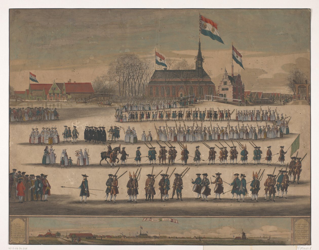 موكب في Jisp عند تركيب William V عام 1766 بواسطة مجهول
