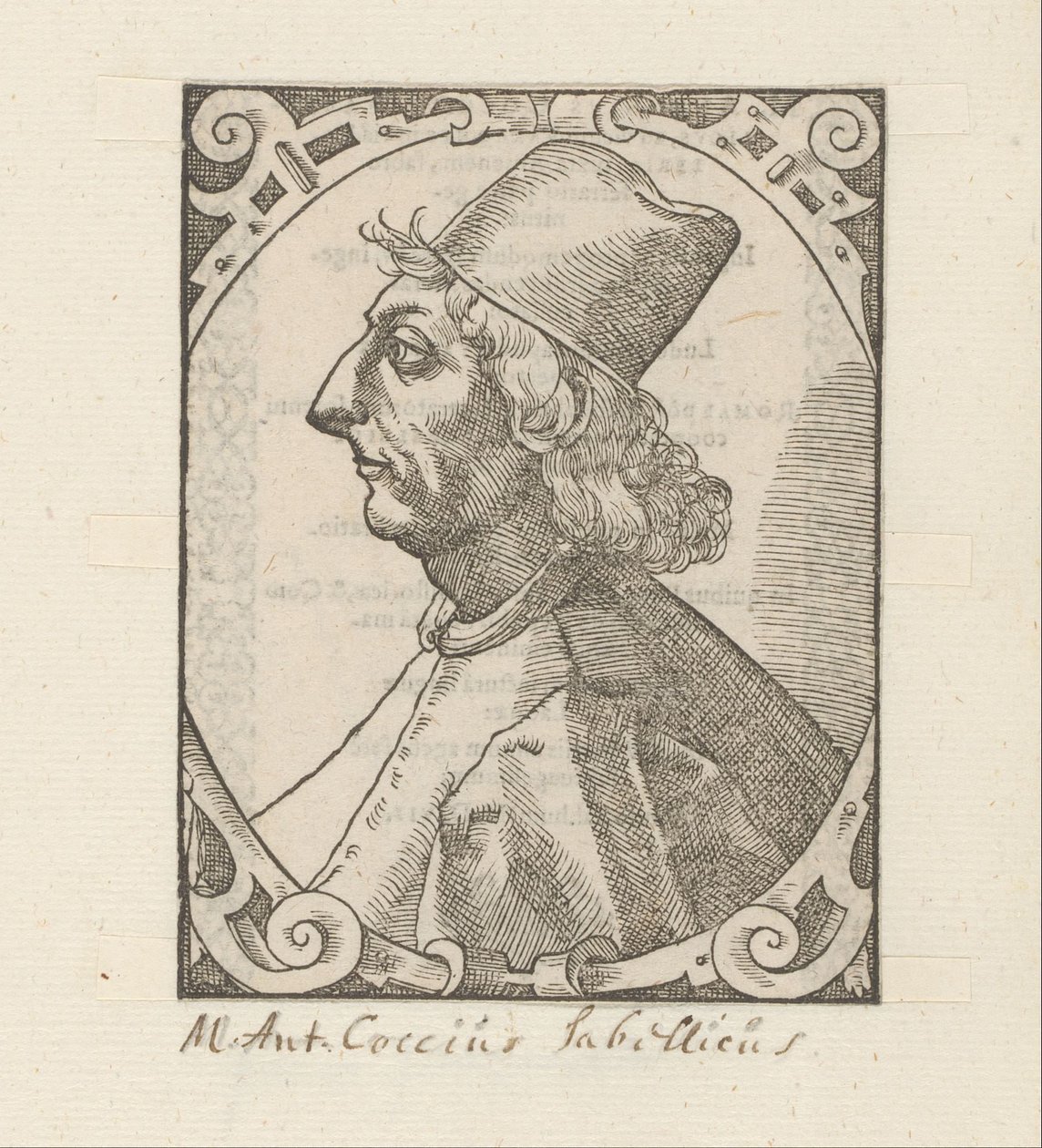 Portret van Marcus Antonius Coccius Sabellicus. بورتريت فان ماركوس أنطونيوس كوكيوس سابليكوس بواسطة مجهول