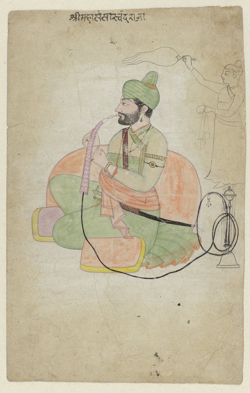 Portret van Sansar Chand ، بعد وفاته بواسطة مجهول