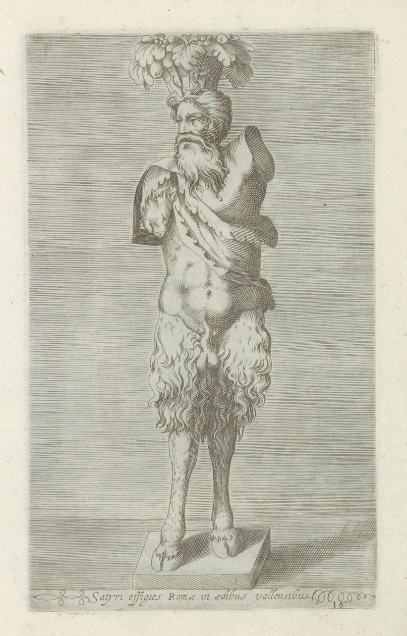 Sculptuur van een sater صور لسواتل روما في منازل فالنس (العنوان على الكائن) المنحوتات العتيقة في روما (عنوان السلسلة) أيقونات التماثيل القديمة لمدينة روما والتي تظهر في الأماكن العامة (عنوان السلسلة) بواسطة مجهول