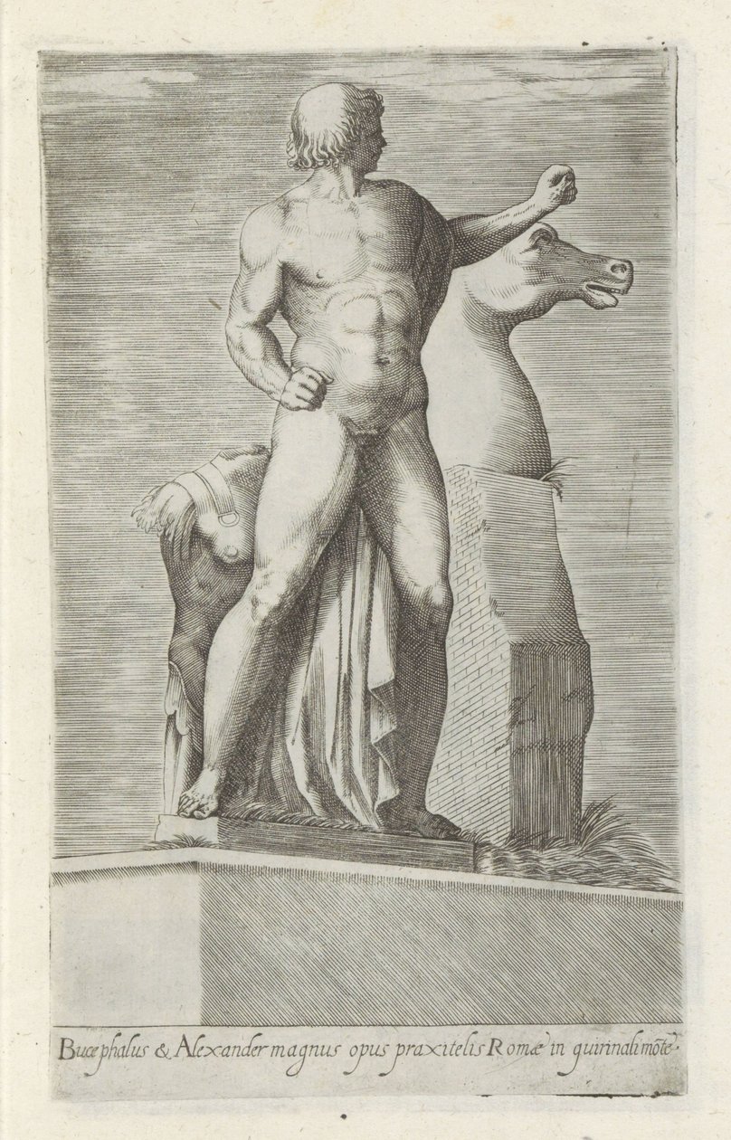 Sculptuur van een van de Dioscuren op het Quirinaal te Rome عمل Bucephalus والكسندر العظيم (...) (العنوان على الكائن) المنحوتات العتيقة في روما (عنوان السلسلة) أيقونات التماثيل القديمة لمدينة روما والتي تظهر في الأماكن العامة (عنوان السلسلة) بواسطة مجهول