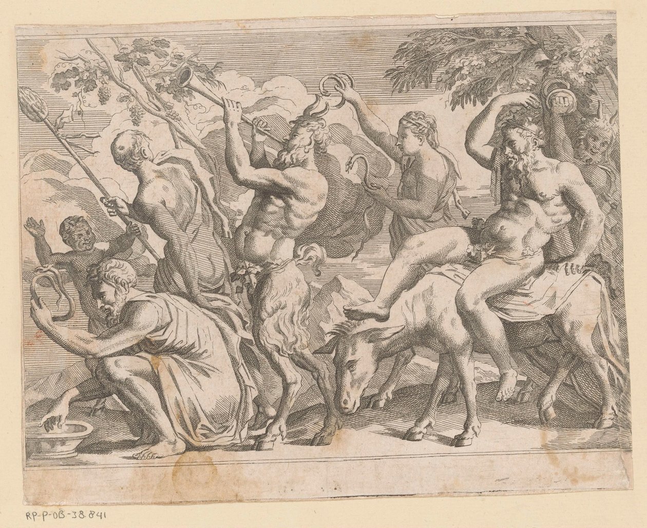 التقى Silenus ساتيرس في مينادن بواسطة مجهول