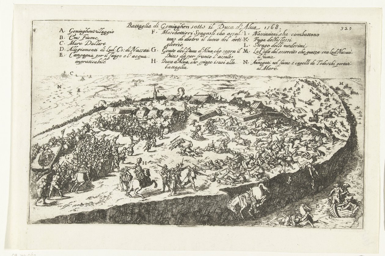 معركة Jemmingen ، 1568 Battaglia di Geminghen sotto il Duca d'Alva 1568 (العنوان على الكائن) بواسطة مجهول