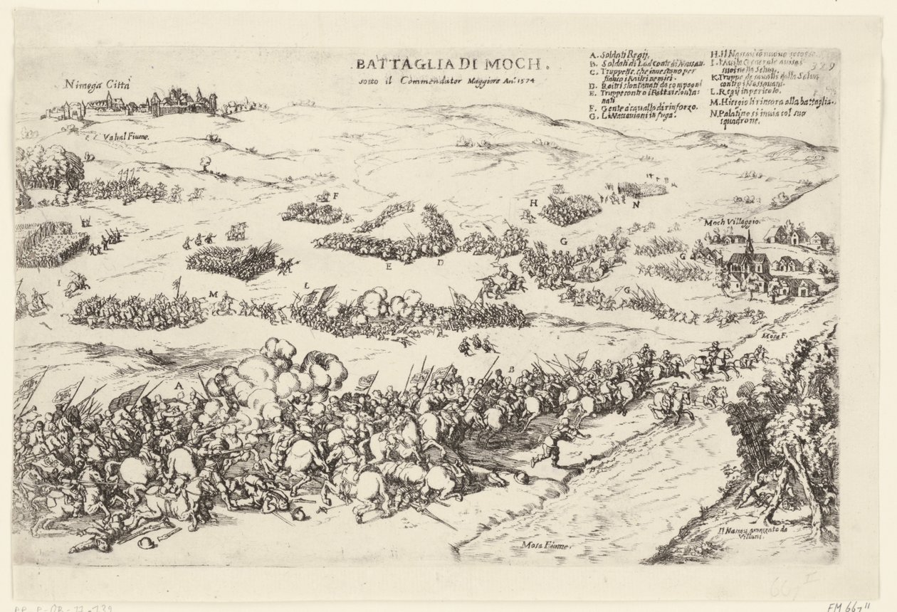 سلاج أوب دي موكرهايد ، 1574 معركة Moch ، تحت الثناء Maggiore An.o 1574 (العنوان على الكائن) بواسطة مجهول