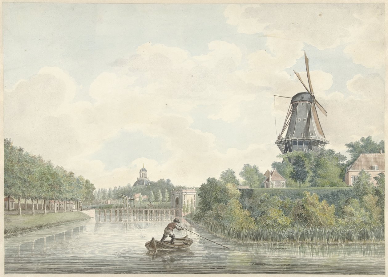 أسوار مدينة Middelburg مع Koepoort و Oostkerk وطاحونة هوائية بواسطة مجهول
