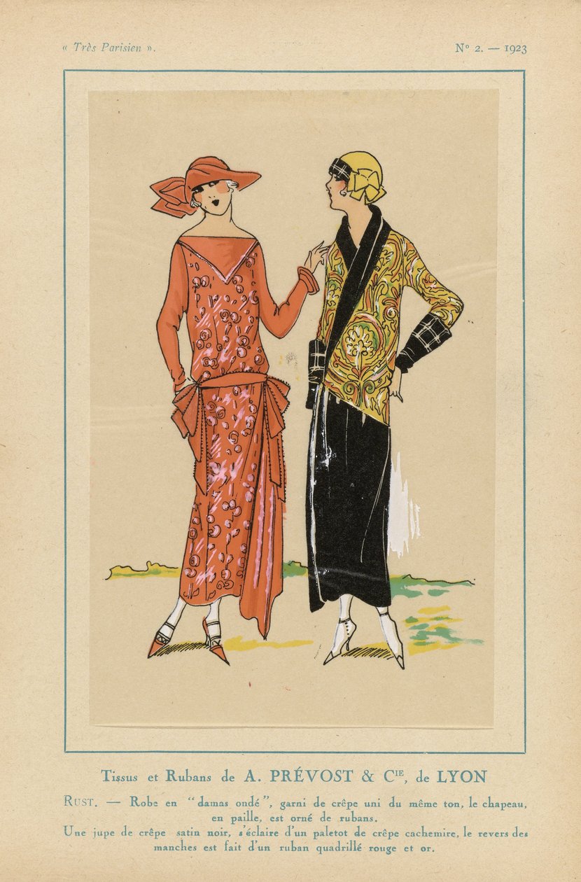 باريسي للغاية ، 1923 ، رقم 2: أقمشة وشرائط من تأليف أ.بريفوست & سي آي إي ... بواسطة مجهول